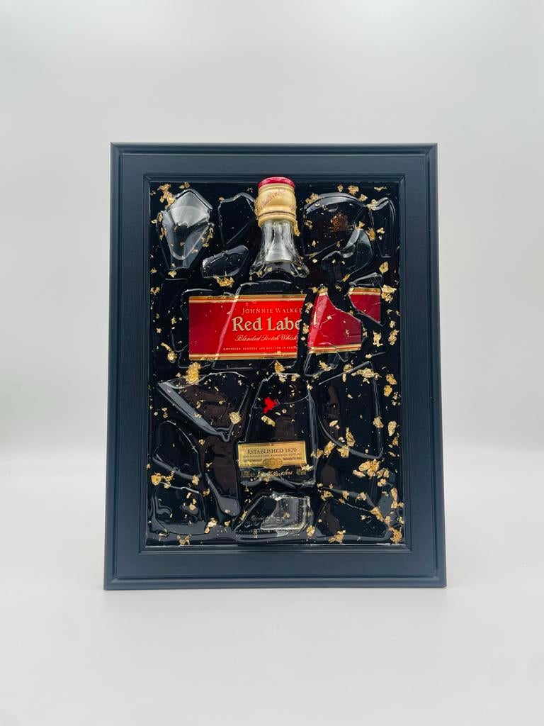 Johnnie Walker Red Label Epoxy Fles Kunstwerk, Ophalen of Verzenden