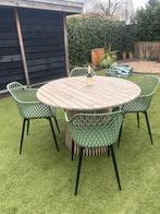 Buitenstoelen 4 stuks action groen, Ophalen, Zo goed als nieuw, Kunststof