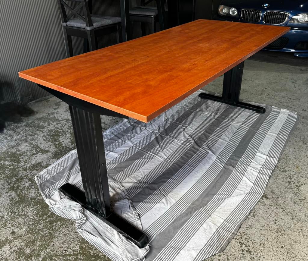 Bureautafel in hoogte verstelbaar, 180x80cm, Huis en Inrichting, Bureaus, Ophalen, In hoogte verstelbaar, 180 cm, Zo goed als nieuw