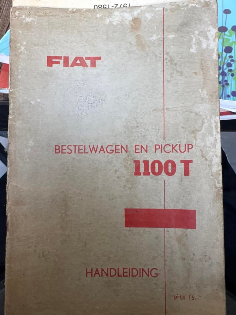 Fiat Bestelwagen en Pickup 1100 T Handleiding (1972-1980), Auto diversen, Handleidingen en Instructieboekjes, Ophalen