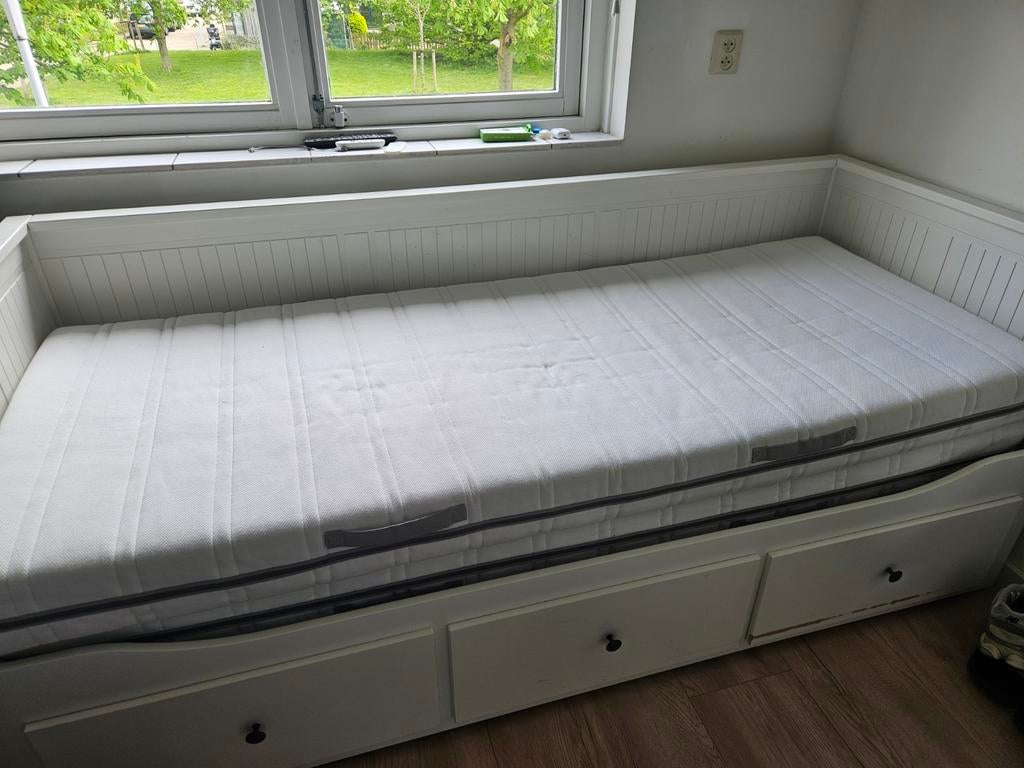 Ikea Hemnes uitschuifbaar, Ophalen, Tweepersoons, 80 cm, Grijs