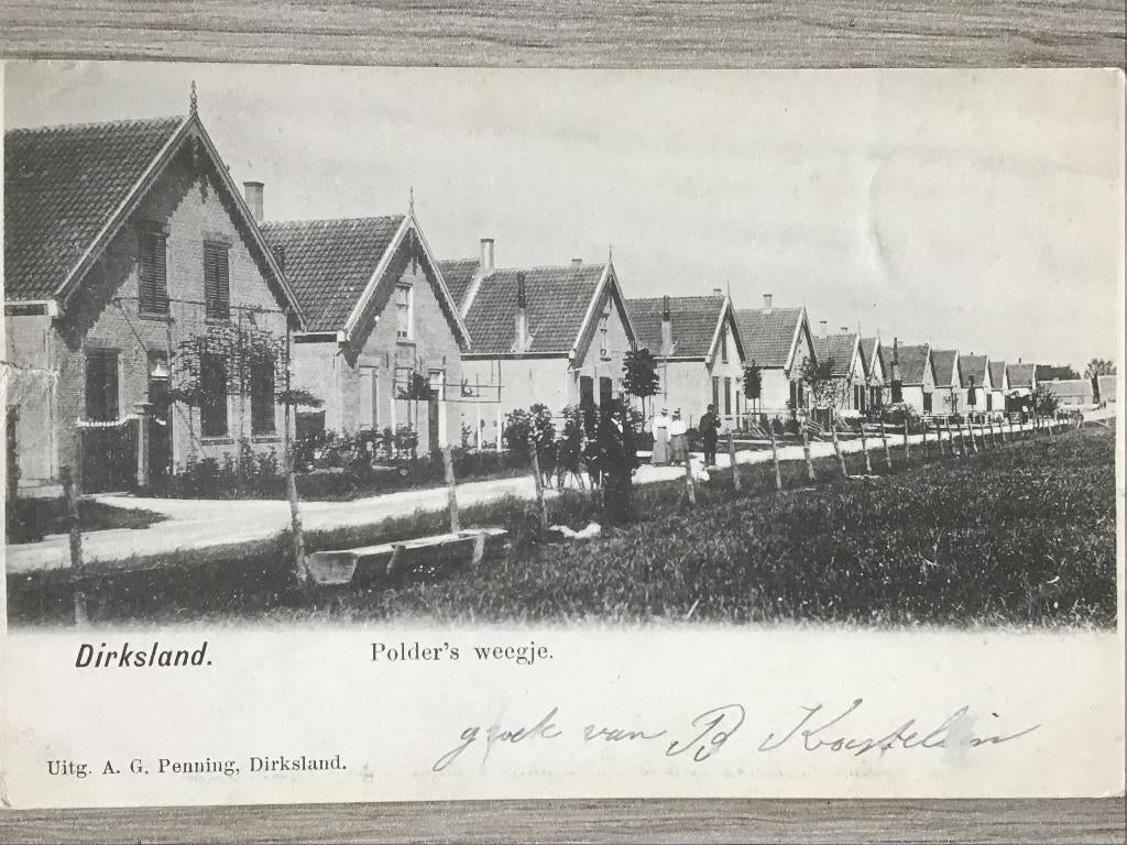 Dirksland Polders Weegje 1903, Verzenden, Voor 1920, Gelopen, Zuid-Holland