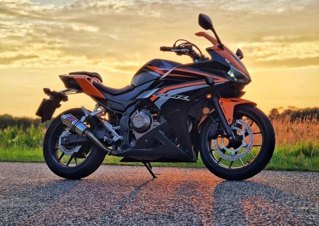 Honda cbr500r /35 kw /akrapovic /bj 2018/handvatverwarming, 2 cilinders, Minimaal motorrijbewijs A2, 459 cc, Sportuitlaat
