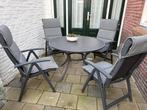 Mooie tuinset met 4 stoelen, Ophalen, 4 zitplaatsen, Aluminium, Zo goed als nieuw