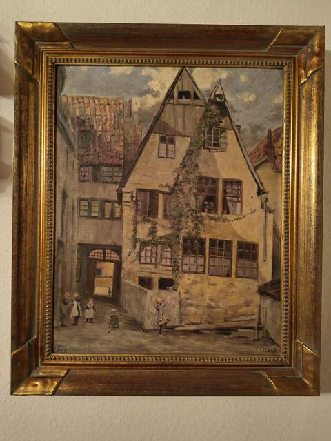 Olieverf schilderij op doek van Theodor Fritz Koch 1913, Antiek en Kunst, Ophalen of Verzenden