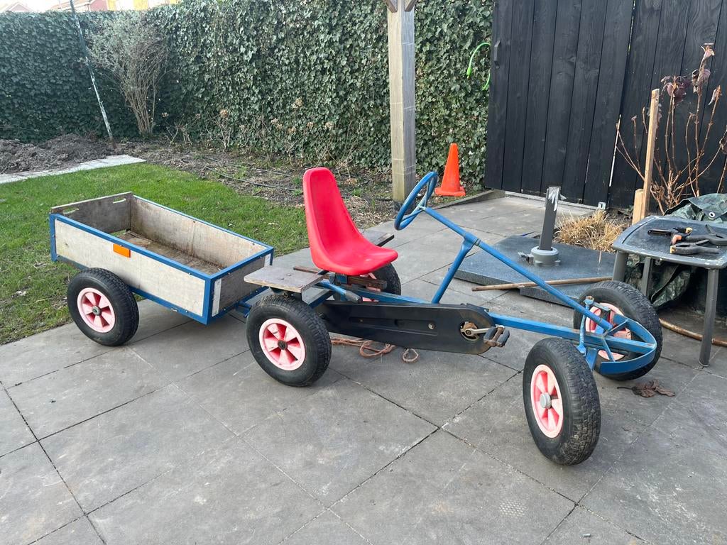 Teab skelter met kar, opknapper, Kinderen en Baby's, Speelgoed | Buiten | Skelters, Ophalen, Gebruikt, Overige merken, Met kar of aanhanger