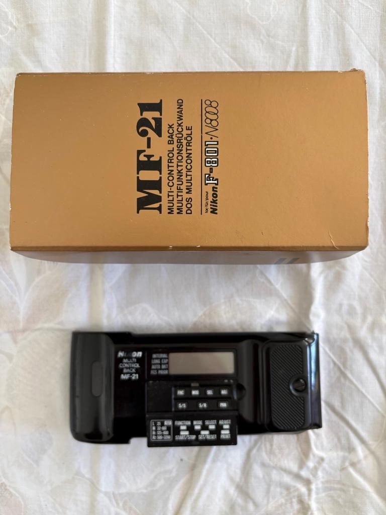 Data achterwand MF-21 voor Nikon F-801 / F-801S, Audio, Tv en Foto, Fotocamera's Analoog, Ophalen of Verzenden, Gebruikt, Spiegelreflex