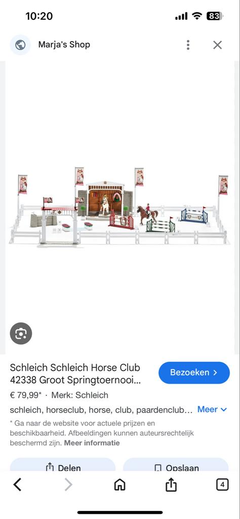 Schleich Paarden Spring Parcours - Groot Springtoernooi, Ophalen of Verzenden, Zo goed als nieuw, Jongen of Meisje