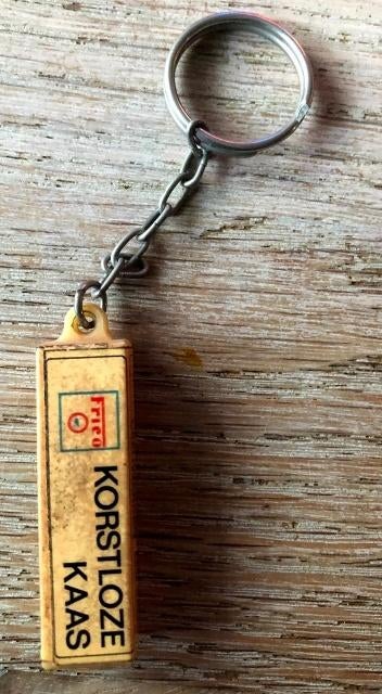 Oude sleutelhanger van Frico, korstloze kaas, Ophalen, Gebruikt, Merk