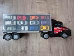 Speelgoed vrachtwagen met 12 kleine auto's, Ophalen of Verzenden, Gebruikt