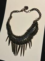 Vanilia Tiered Spike Tribal Bib Necklace Brass Boho, Sieraden, Tassen en Uiterlijk, Kettingen, Ophalen of Verzenden, Gebruikt