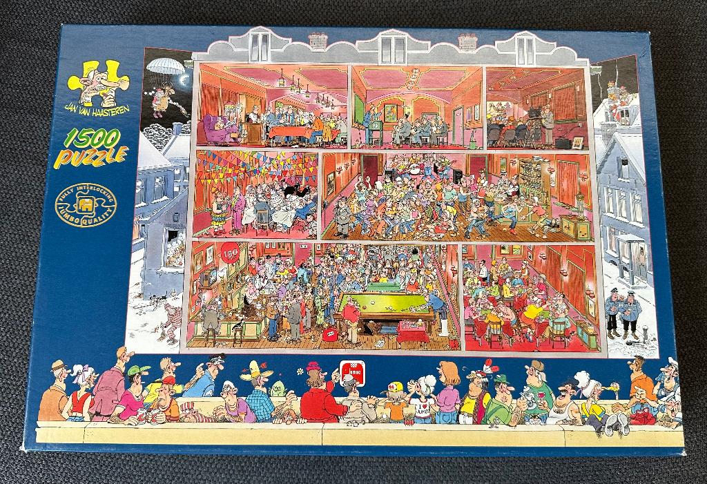 1500 stukjes, Jan van Haasteren - Grand Café, Hobby en Vrije tijd, Denksport en Puzzels, Ophalen of Verzenden, 500 t/m 1500 stukjes