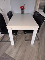 Uitschuifbare eettafel met beschadiging, Gebruikt, 100 tot 150 cm, 50 tot 100 cm, Modern