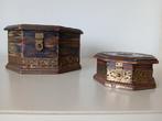 Set van 2 oosterse sierdoosjes – handgemaakt look – decorati, Ophalen of Verzenden