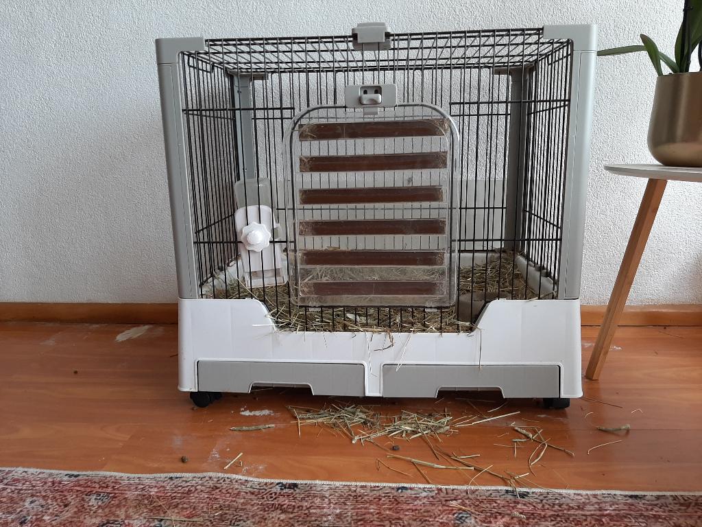 Konijnenhok binnen en buiten, Dieren en Toebehoren, Knaagdieren en Konijnen | Hokken en Kooien, Ophalen, 90 cm of meer, Konijn