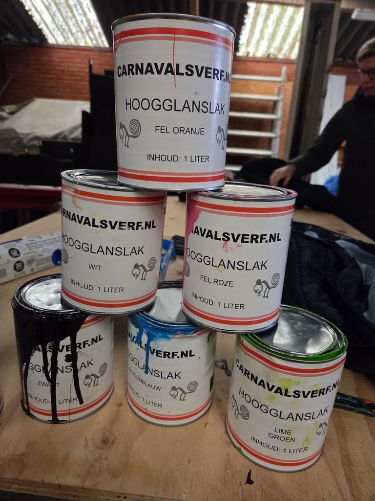 Carnavalsverf, Doe-het-zelf en Verbouw, Verf, Beits en Lak, Wit, Nieuw, Ophalen of Verzenden, Verf