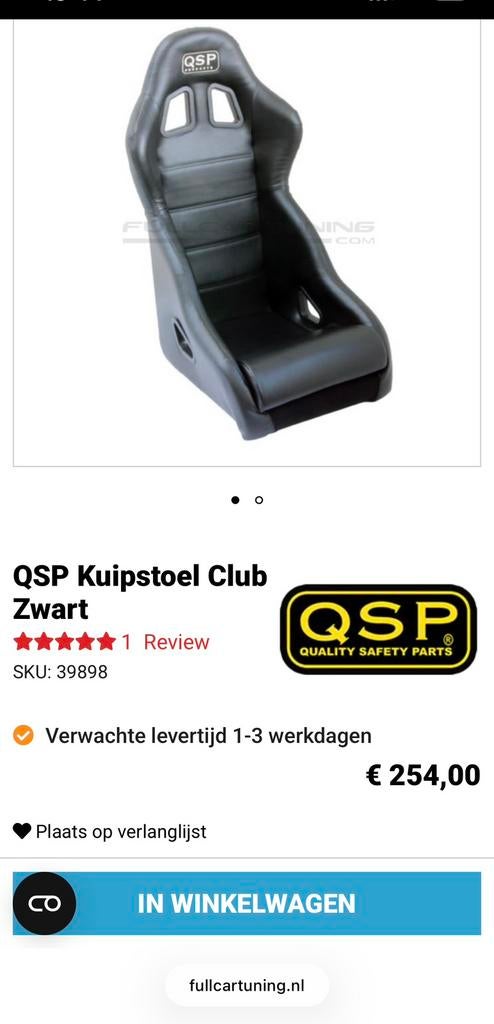 Qsp kuip stoelen NIEUW, Auto-onderdelen, Interieur en Bekleding, Ophalen, Nieuw