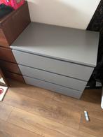 Ikea malm kast met drie lades zilver, Ophalen, Gebruikt, 50 tot 100 cm, 3 of 4 laden