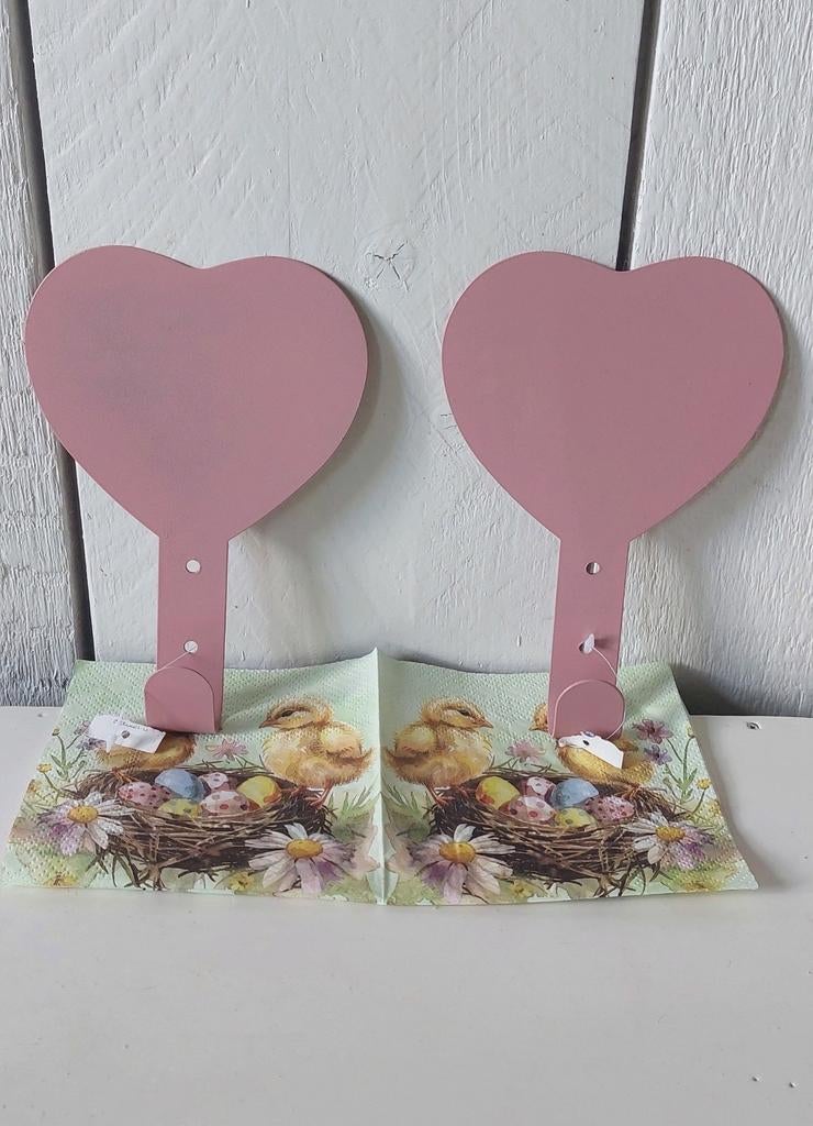 2 roze ophanghaakjes in hartvorm hartje pink Kapstok thuis, Ophalen of Verzenden, Minder dan 100 cm