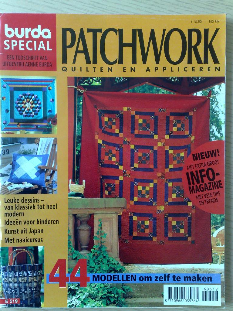 Burda patchwork Guilten & Applicaties nr. 519, Verzenden, Zo goed als nieuw, Patroon