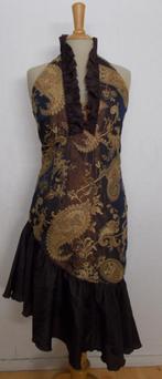 Aparte bruine halter jurk! 36, Bruin, Verzenden, Zo goed als nieuw, Maat 36 (S)