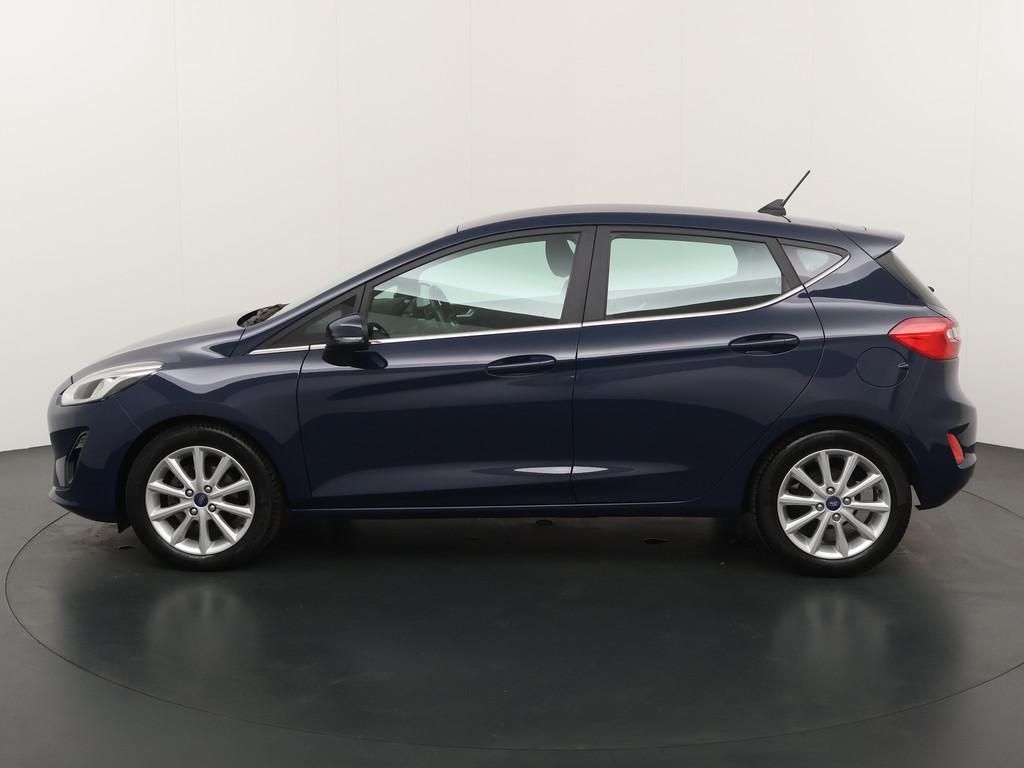 Ford Fiesta Titanium EcoBoost 100 pk AKTIE | AUTOMAAT | Crui, Blauw, 620 kg, 49 €/maand, Origineel Nederlands