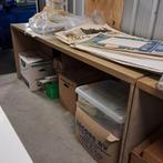 GRATIS OPHALEN 2 grote werkplaatstafels, Ophalen, Gebruikt