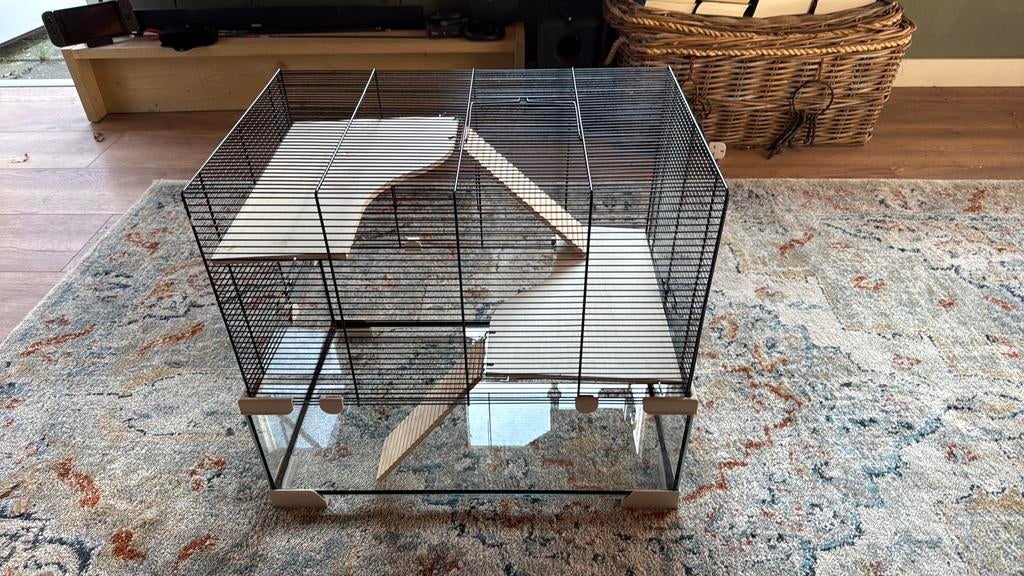 Ferplast Karat 60 hamsterkooi met glazen bak, Dieren en Toebehoren, Knaagdieren en Konijnen | Hokken en Kooien, Kooi, Minder dan 75 cm