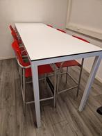 Kantinetafels met 6 krukken te koop, Huis en Inrichting, Tafels | Statafels, Ophalen of Verzenden
