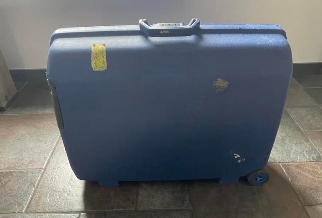 Samsonite koffer met gebruikssporen, 60 tot 70 cm, Gebruikt, Hard kunststof, Slot