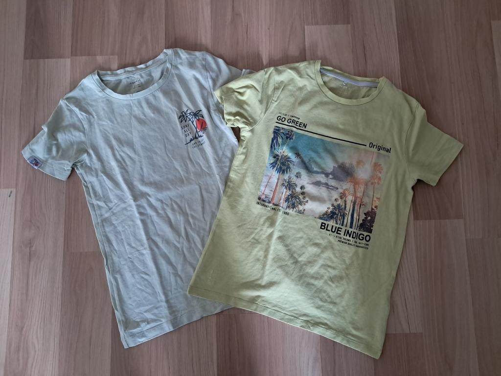 2x T-shirts Name It maat 134-140, Kinderen en Baby's, Kinderkleding | Maat 134, Gebruikt, Jongen of Meisje, Ophalen of Verzenden