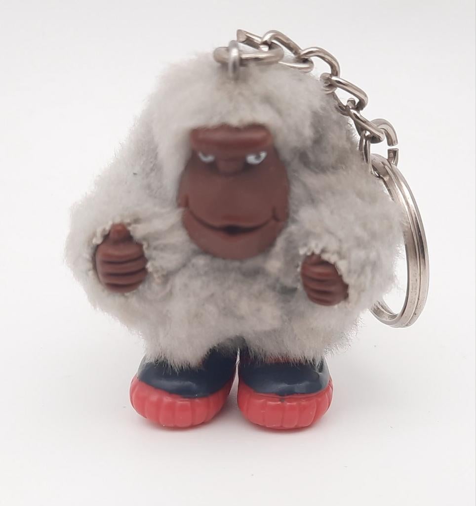 Kipling grijs Aapje Jeannique met gympen Sleutelhanger, Verzamelen, Ophalen of Verzenden, Gebruikt