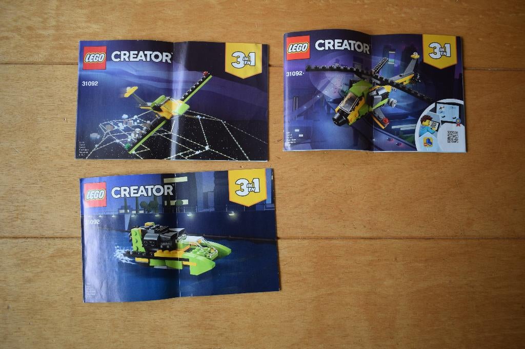 lego 31092 Creator 3in1 helikopter avontuur, Lego, Compleet, Ophalen of Verzenden, Zo goed als nieuw