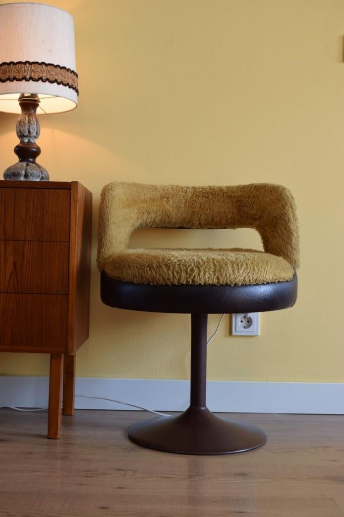 Vintage Jaren 70 Tulpstoel, Huis en Inrichting, Ophalen of Verzenden, Hout