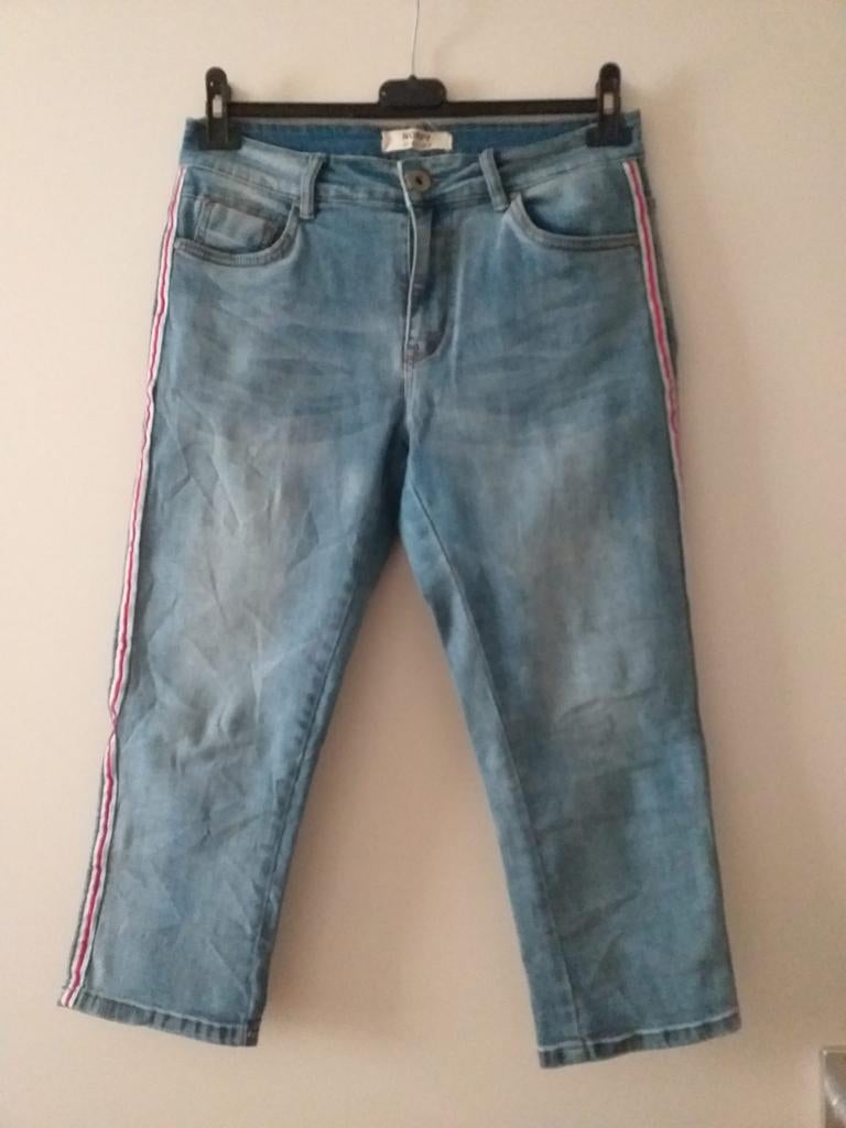 Knie broek maat 40, Blauw, Ophalen of Verzenden, Zo goed als nieuw, W30 - W32 (confectie 38/40)