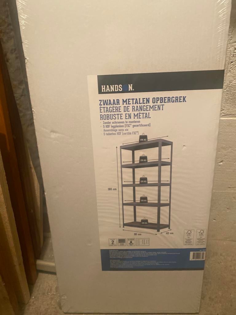 Nieuw Zwaar Metalen Opbergrek - Berging Kast, Ophalen of Verzenden, Nieuw