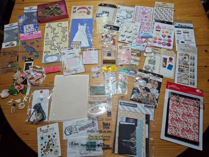 Grote Scrapbook Materialen Collectie - Nieuw! Set 2, Hobby en Vrije tijd, Scrapbooking, Nieuw, Versiering of Embellishment, Overige merken