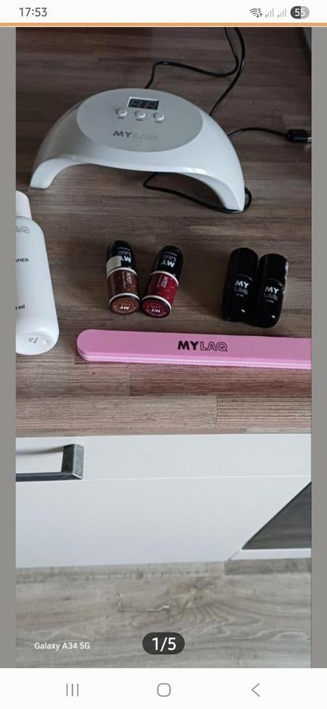 Gelnagel starterset compleet met lamp, lak en vijl, Ophalen of Verzenden