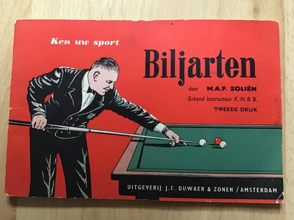 biljarten, Gelezen, M.A.F. Soliën, Ophalen of Verzenden, Balsport