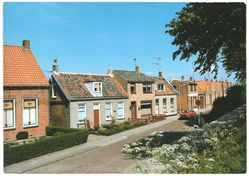 993275 Brunisse 681 Zeeland Dijkstraat Postzegel afgeweekt