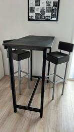 Bartafel met 2 barkrukken, extra hoog., Ophalen, Gebruikt, Inclusief barstoelen