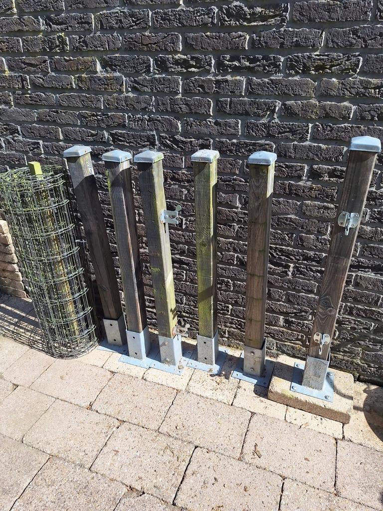 Afrastering met palen en gaas - 5 meter, Tuin en Terras, Ophalen