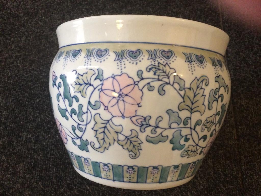 Bloempot, Rond, Ophalen of Verzenden, Zo goed als nieuw, Balkon