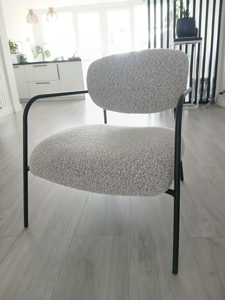 Mooie Boucle Fauteuil Als Nieuw., Huis en Inrichting, Fauteuils, Ophalen, Zo goed als nieuw, 75 tot 100 cm, 50 tot 75 cm