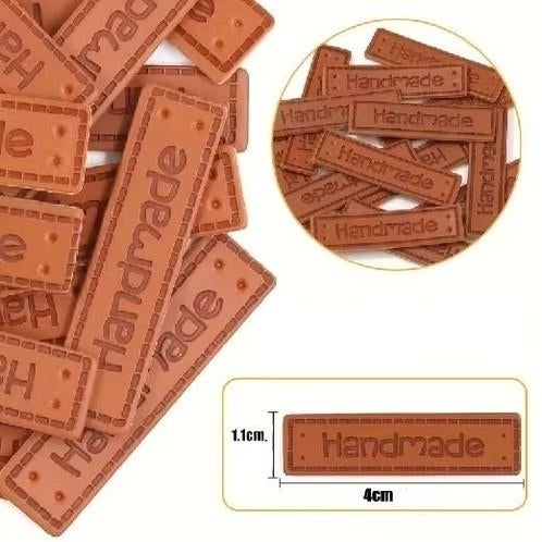 20 PU Leer labels 'Handmade' 40x11 mm, Ophalen, Nieuw, Breien of Haken, Overige typen
