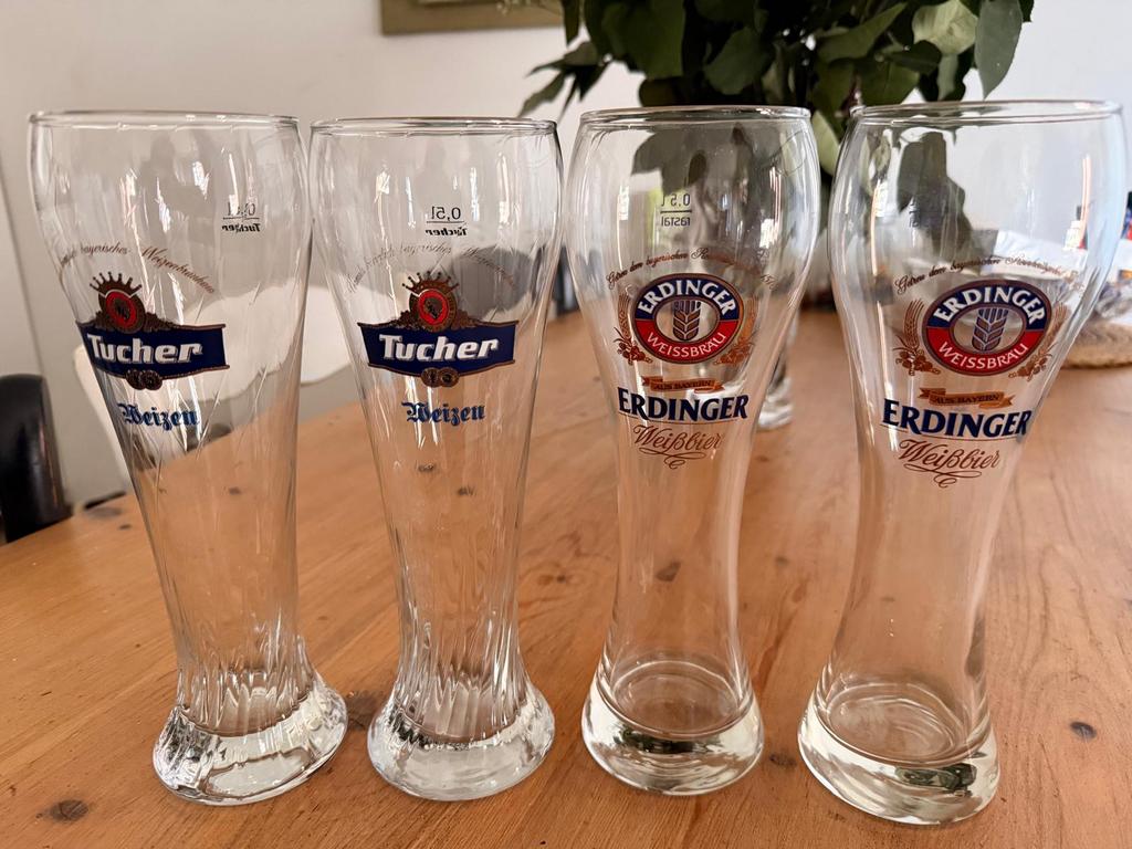 Originele Duitse bierglazen, Ophalen of Verzenden, Zo goed als nieuw, Glas of Glazen, Overige merken