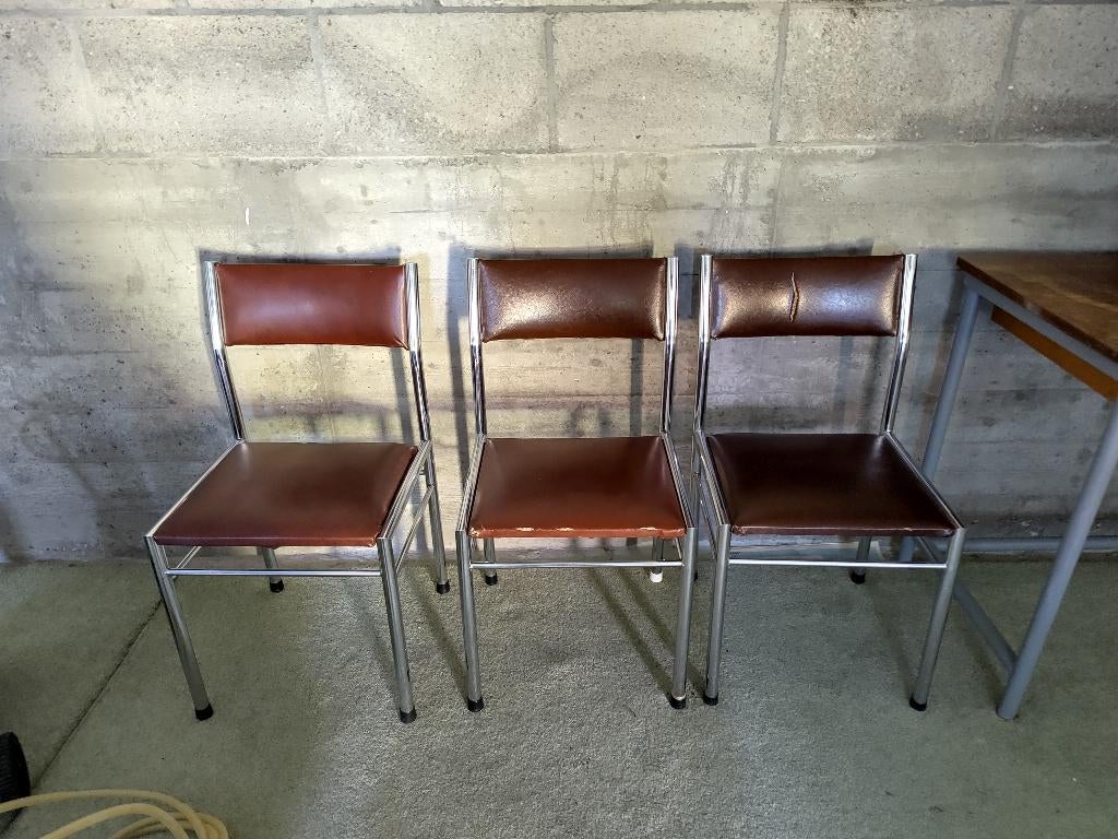 vintage stoelen, Ophalen, Gebruikt, Twee, Bruin