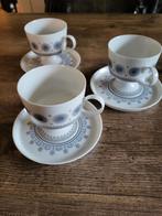 3 Rosenthal koppen en schotels - Blauw/Wit design, Gebruikt, Ophalen of Verzenden, Overige stijlen, Kop(pen) en/of Schotel(s)