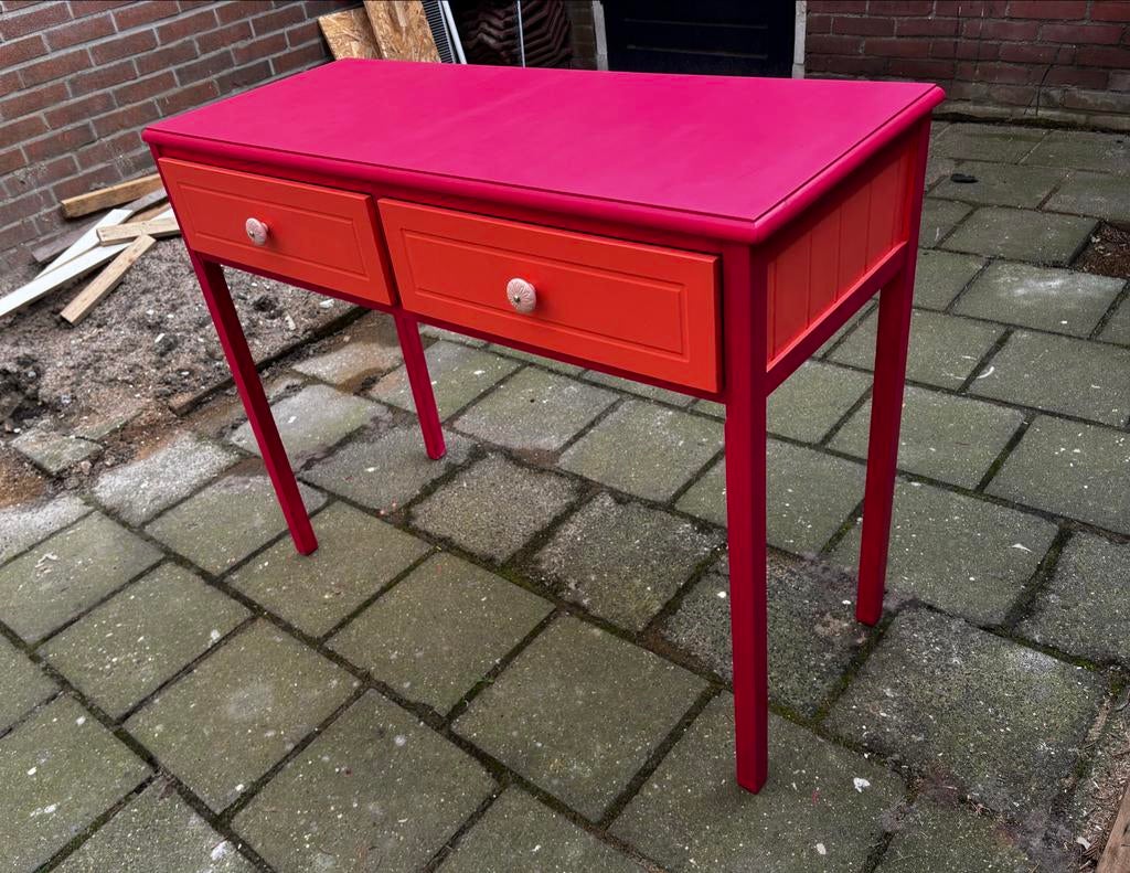 Leuke kleurrijke kaptafel / bureau, Ophalen, Gebruikt, 50 tot 100 cm, Minder dan 100 cm