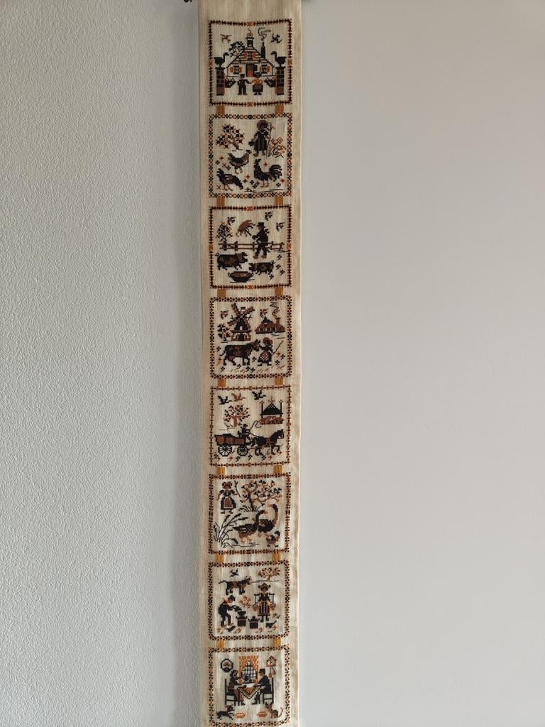 Vintage Retro schellekoord typische Hollandse taferelen, Ophalen of Verzenden